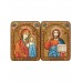 Венчальная пара подарочных икон "Казанская икона Божией Матери" и "Господь Вседержитель" на мореном дубе