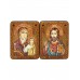 Венчальная пара подарочных икон "Казанская икона Божией Матери" и "Господь Вседержитель" на мореном дубе