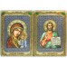 Венчальная пара больших подарочных икон "Казанская икона Божией Матери" и "Господь Вседержитель" на мореном дубе